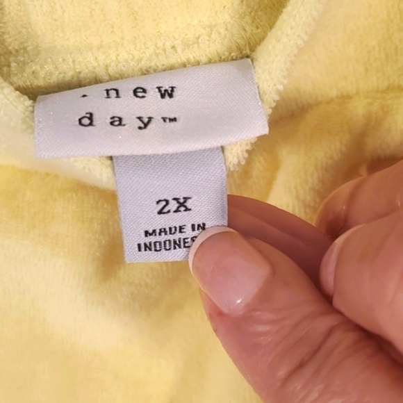 A new day Terry material Yellow beach cover up Short Size 2XL - Picture 6 of 7